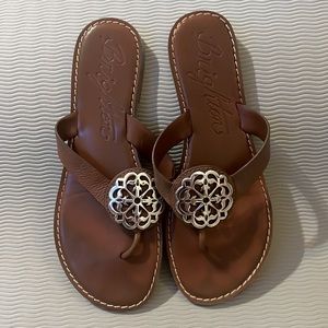 Brighton Alice Brown Slip On Sandals Size 8.5